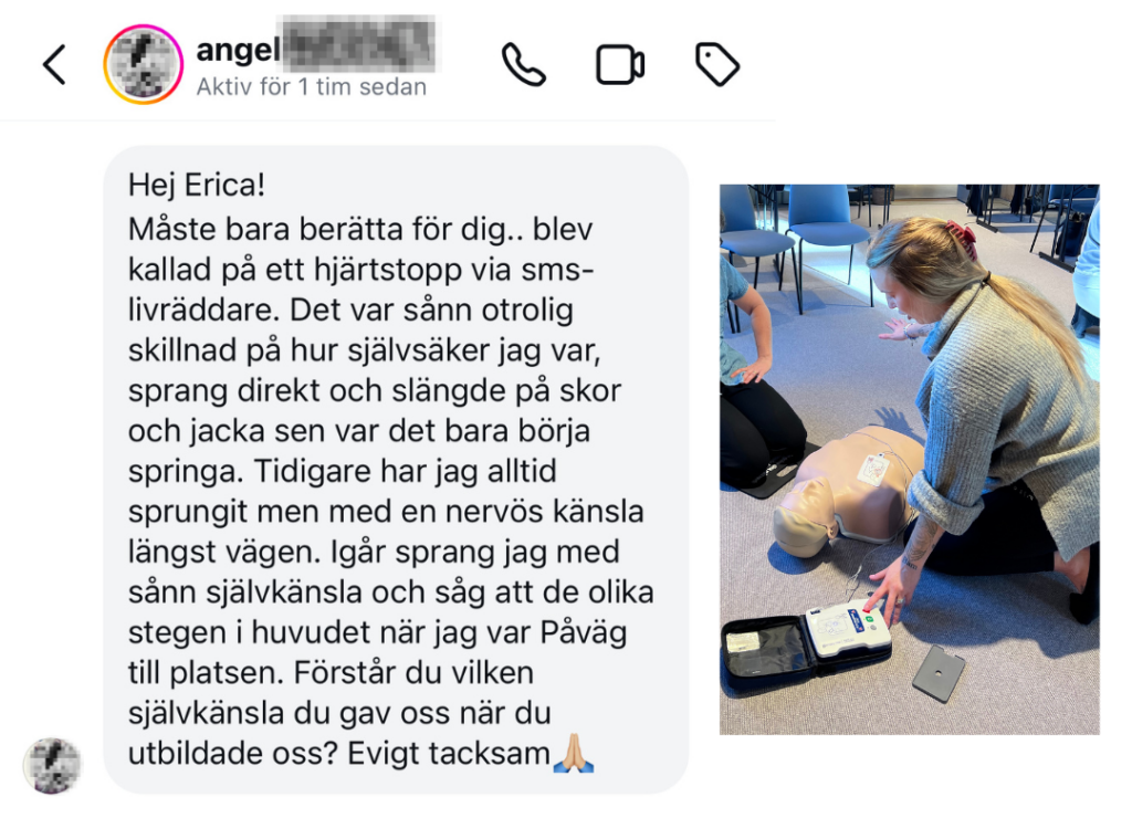 sms livräddare berättelse