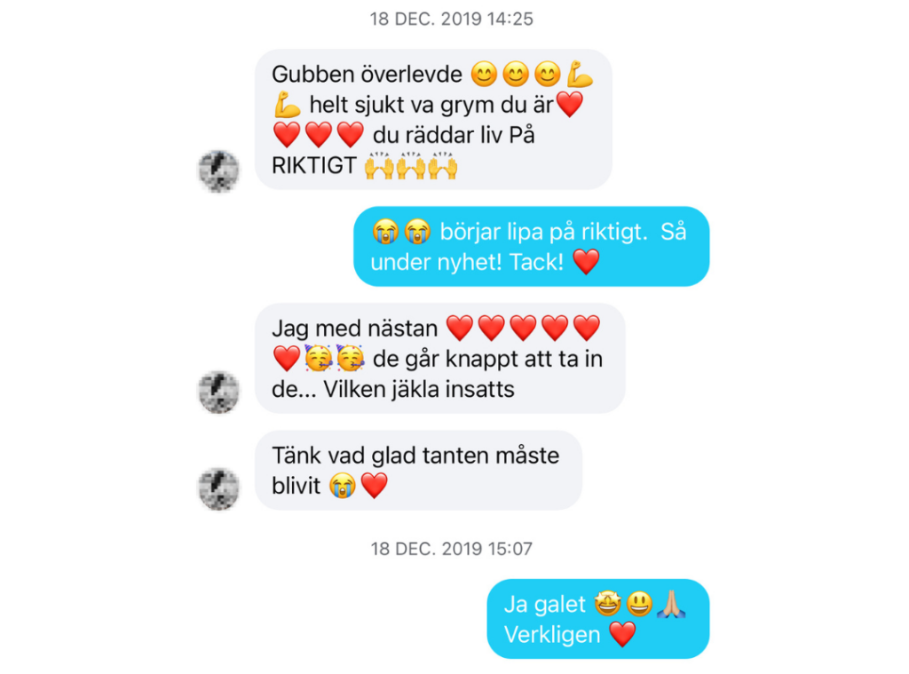 SMS-livräddare meddelande