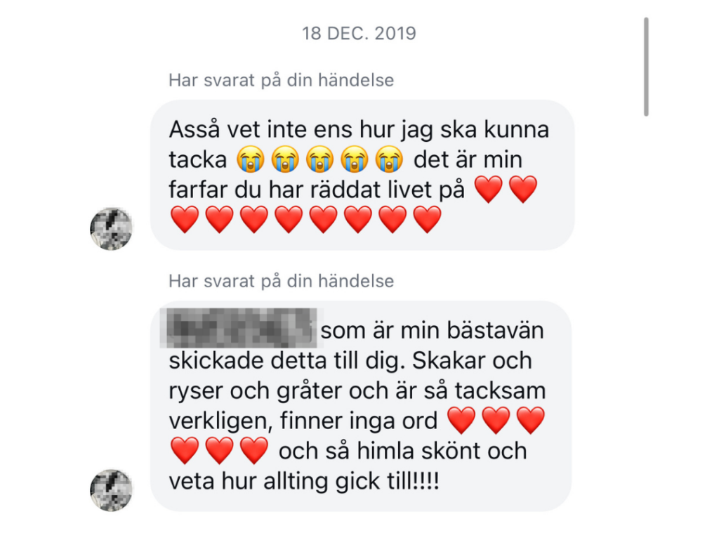 SMS livräddare. överlever hjärtstopp