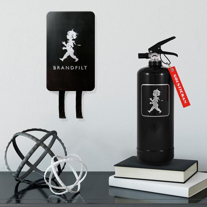 svart Brandsläckare 2 kg solstickan