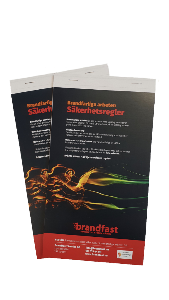 block brandfarliga heta arbeten