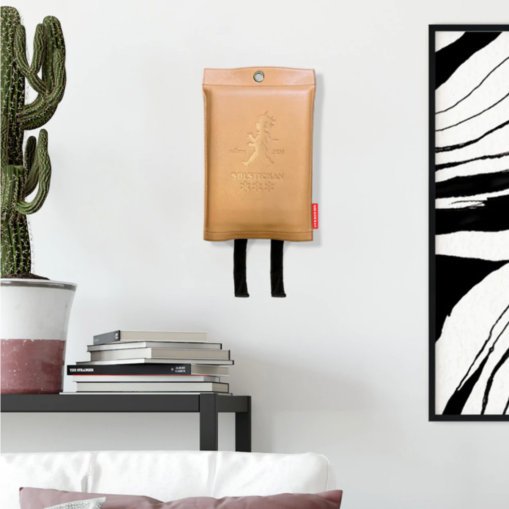 Solstickan brandfilt läder