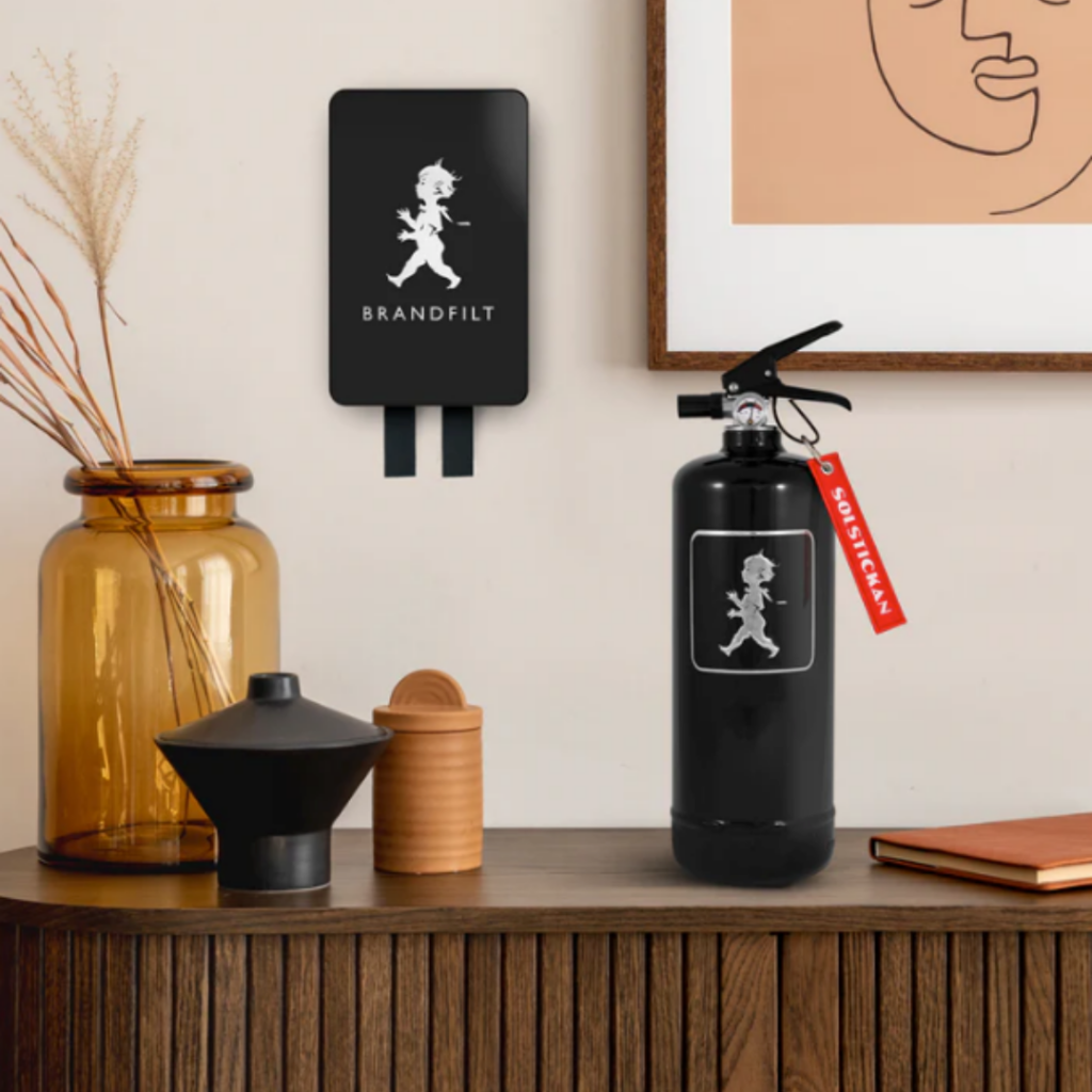 Solstickan brandfilt svart silver