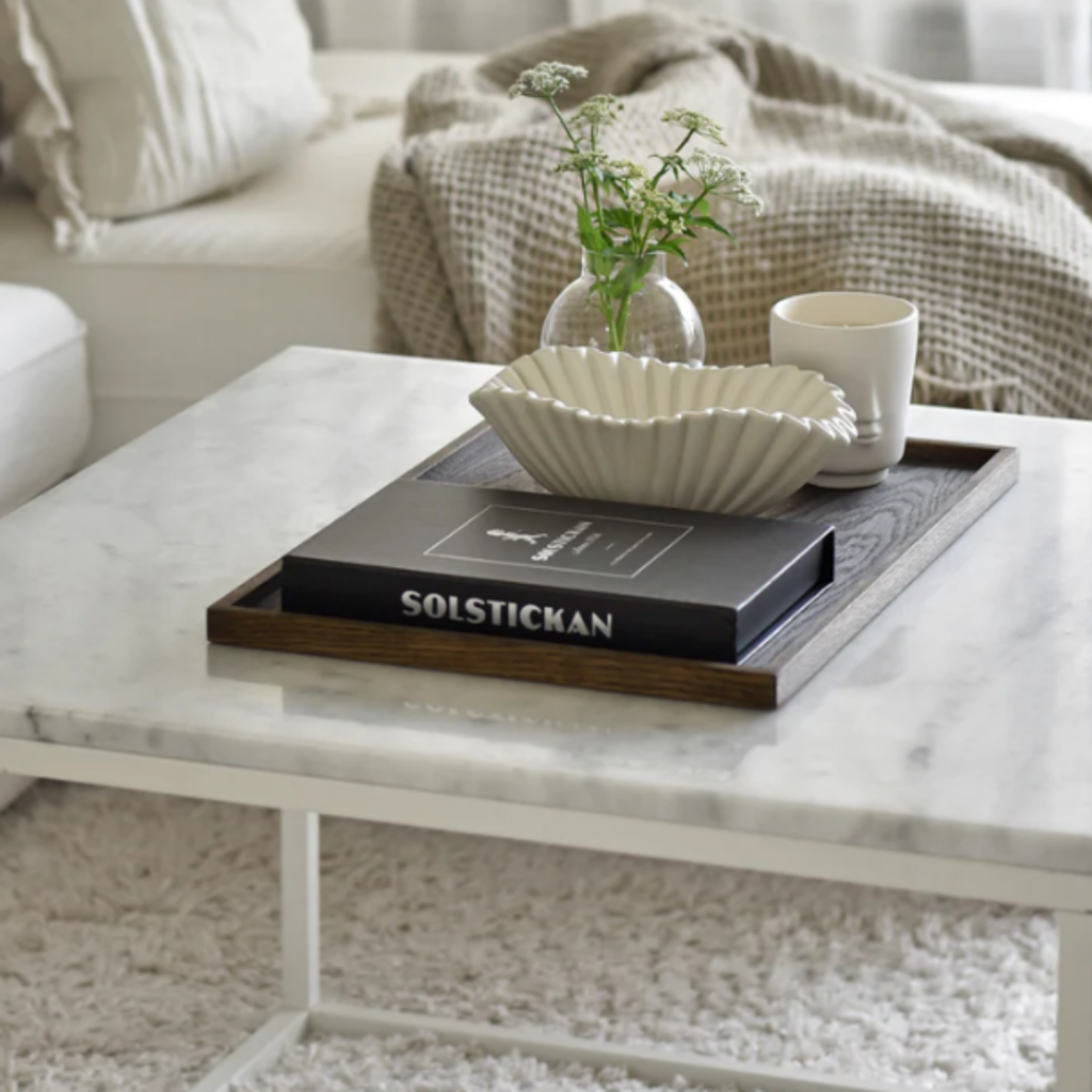 Solstickan brandfilt svart silver table book