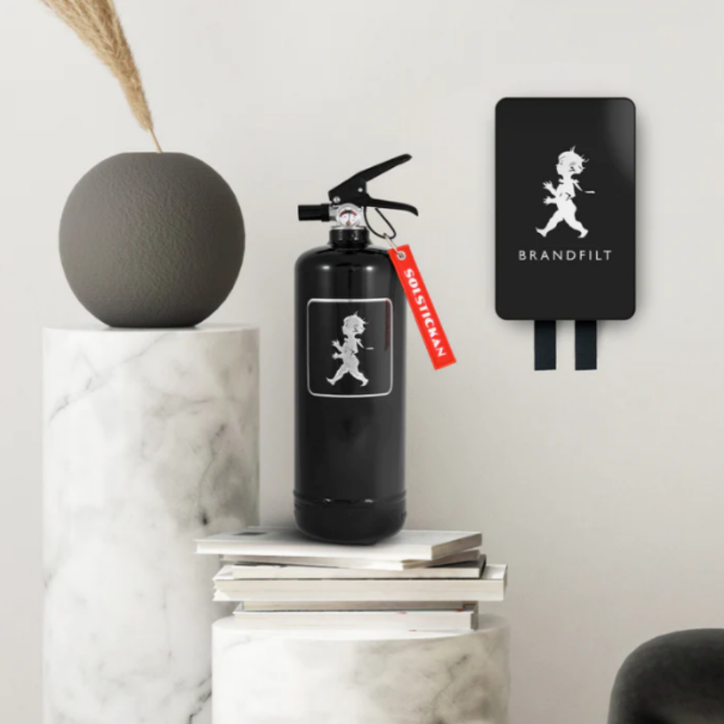 Solstickan brandfilt svart silver