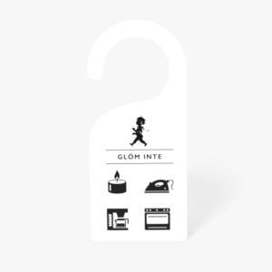 Solstickan glöm inte släcka ljusen dörrhängare