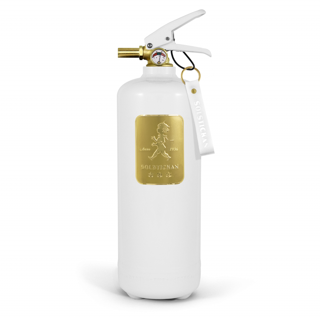 solstickan brandsläckare vit guld