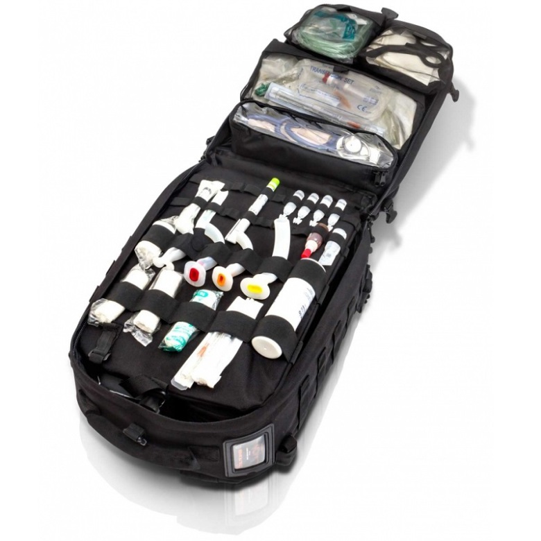 akutryggsäck sjukvård svart