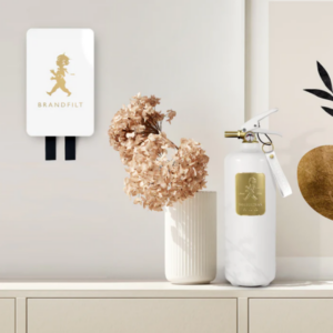 Solstickan brandfilt vit guld