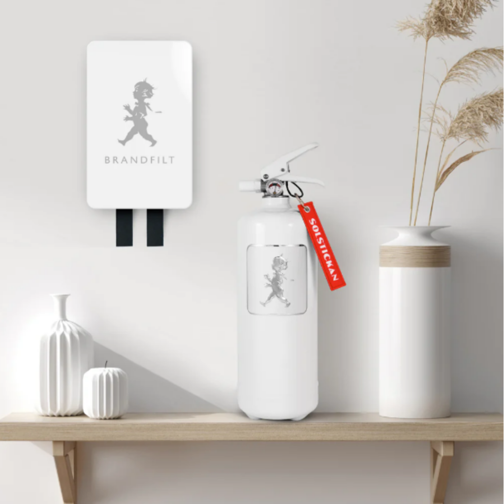 Solstickan brandfilt vit silver