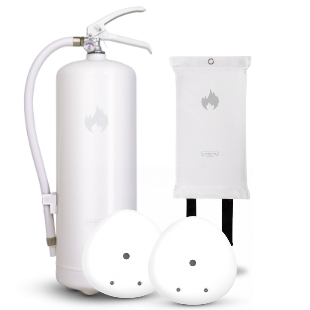 Brandskyddspaket mellanstor Vit (Bostad > 60 m², 1-2 sovrum)