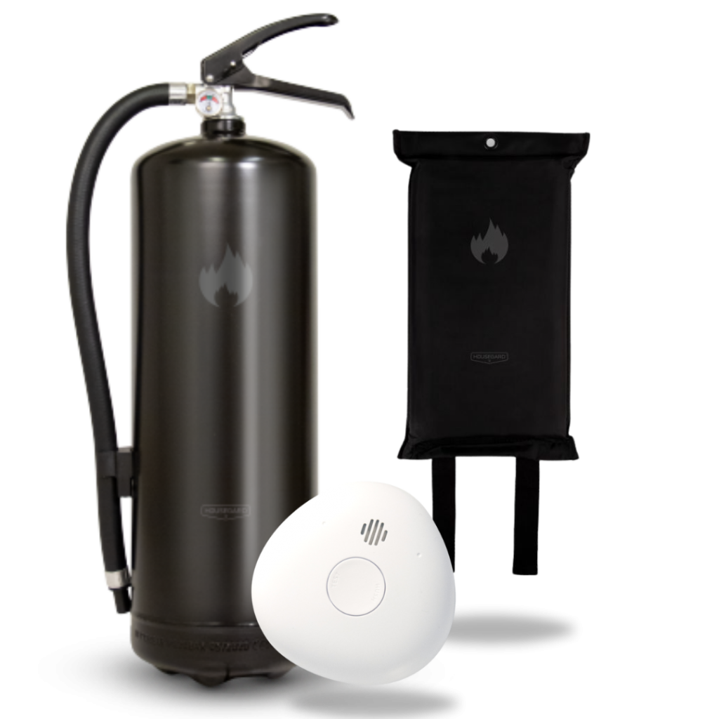 Brandskyddspaket litet Svart (Bostad < 60 m², 1 sovrum)