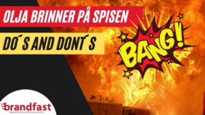 Olja brinner på spisen
