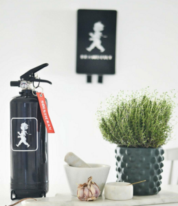 svart Brandsläckare 2 kg solstickan