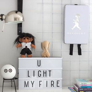 Solstickan brandfilt vit silver