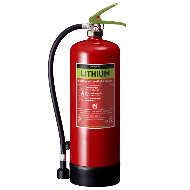 Lithium brandsläckare för batterier