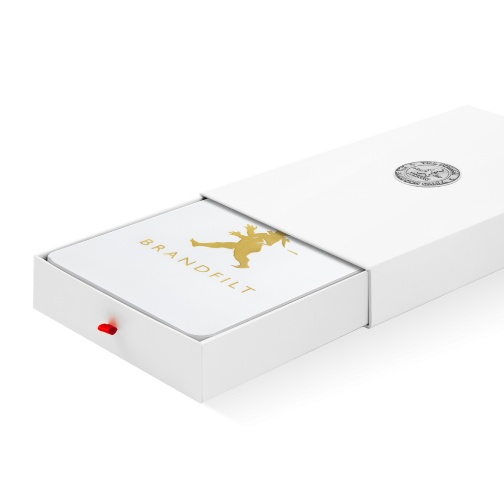 Solstickan brandfilt vit guld