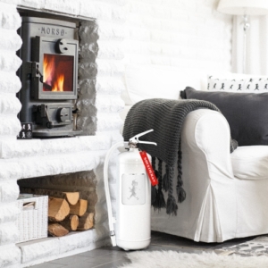 Vit brandsläckare 6 kg solstickan