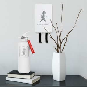 Solstickan brandfilt vit silver