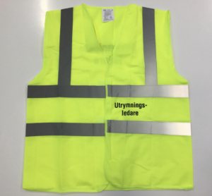 utrymningsledare väst gul