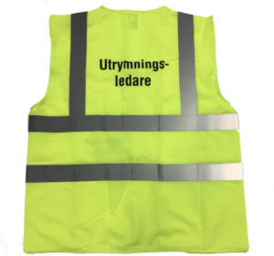 utrymningsledare väst gul