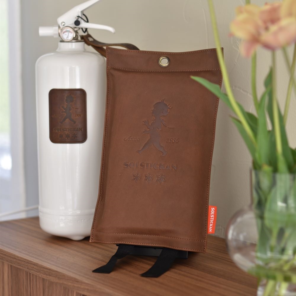 Solstickan brandfilt läder