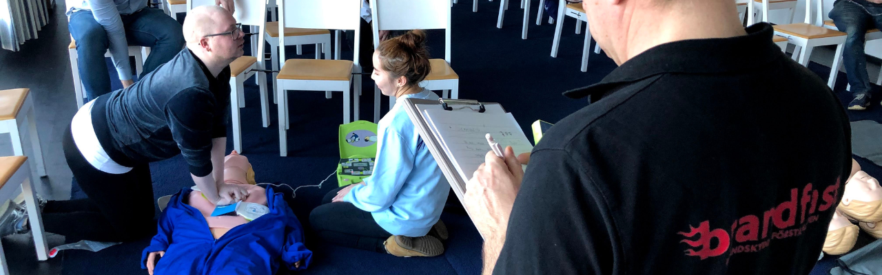 D-HLR, HLr för insatspersonal . HLR för polis, badvakt