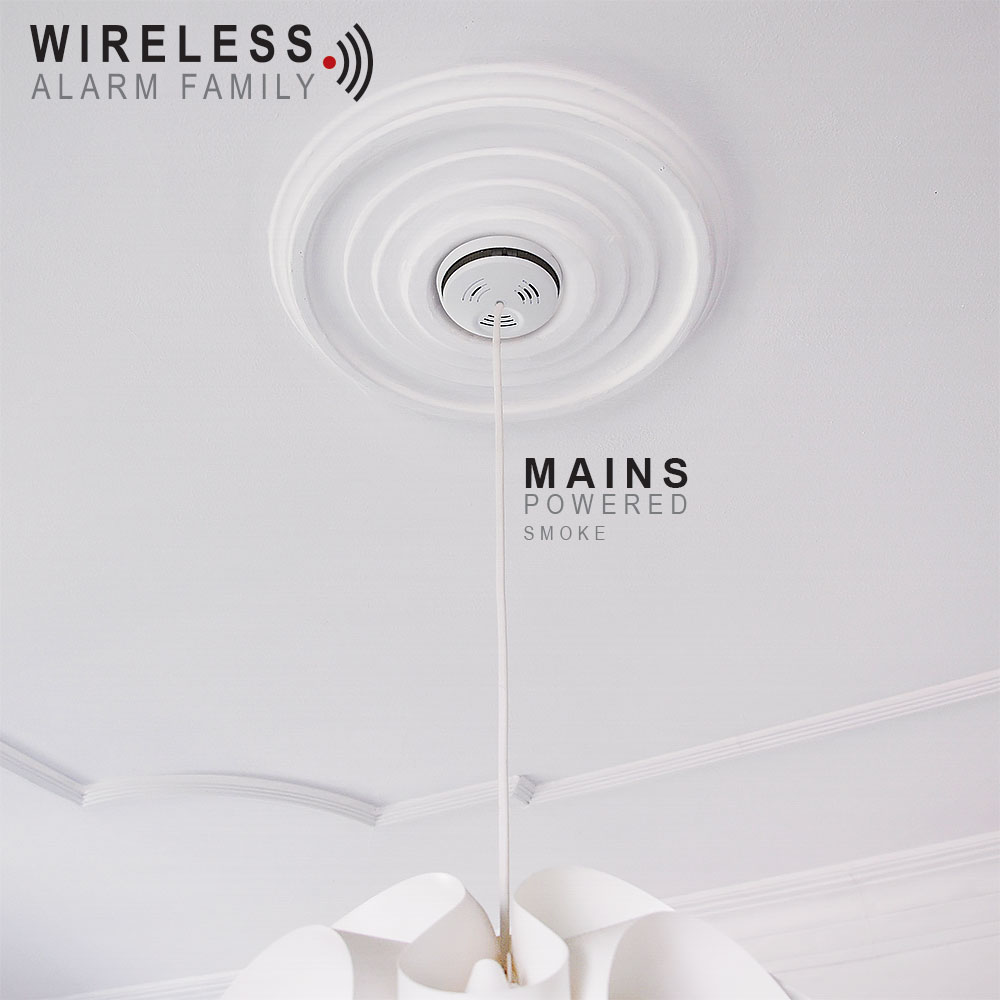 230v optisk trådlös brandvarnare cavius