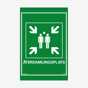 Aluminiumskylt återsamlingsplats